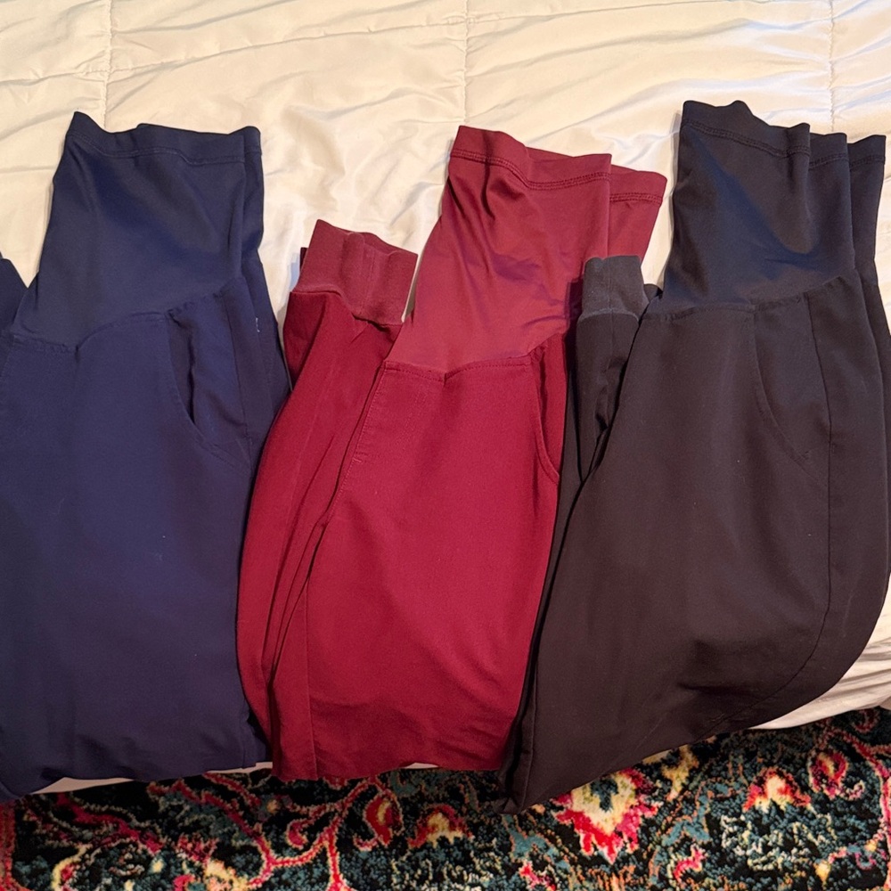 3 pair Figs Zamora maternity scrub bottoms